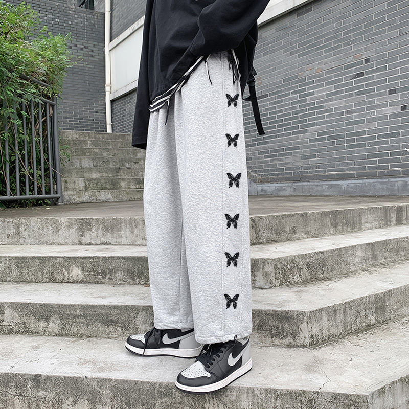 Quần dài ống rộng in hình bướm cá tính thời trang | BigBuy360 - bigbuy360.vn