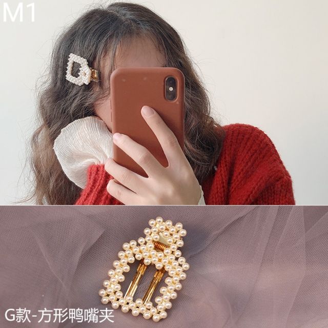 Kẹp tóc mái hot trend đính hạt
