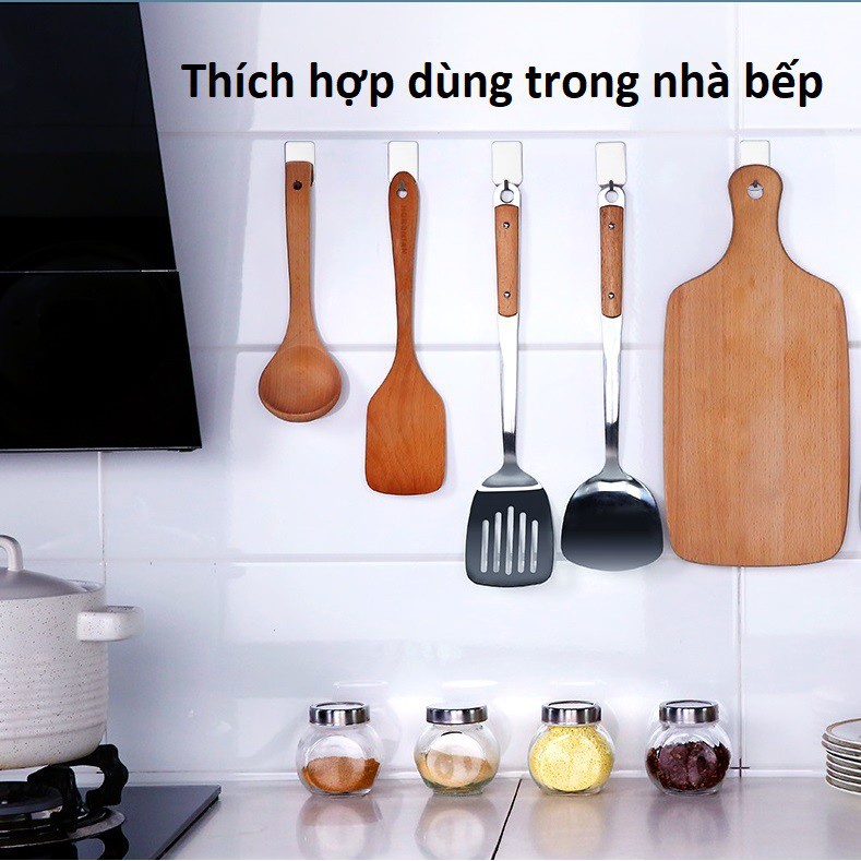 Móc dán tường inox treo đồ nhà tắm nhà bếp thông minh chịu lực tốt- HOOK