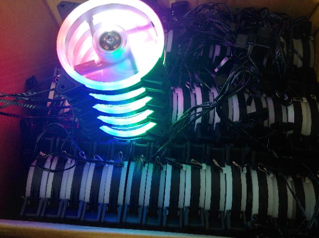 Fan Led 2 mặt RGB 12cm