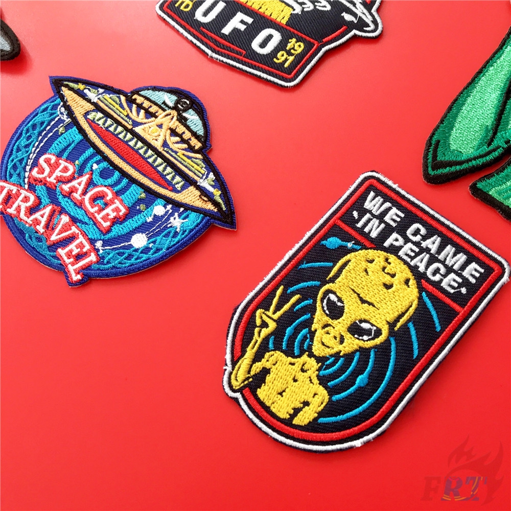 Miếng dán ủi họa tiết người ngoài hành tinh và UFO DIY