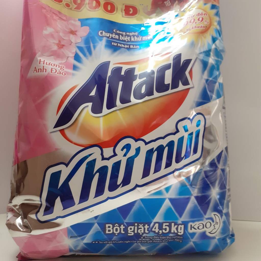 Bột giặt ATTACK LAVENDER 4.5kg mẫu mới 2021