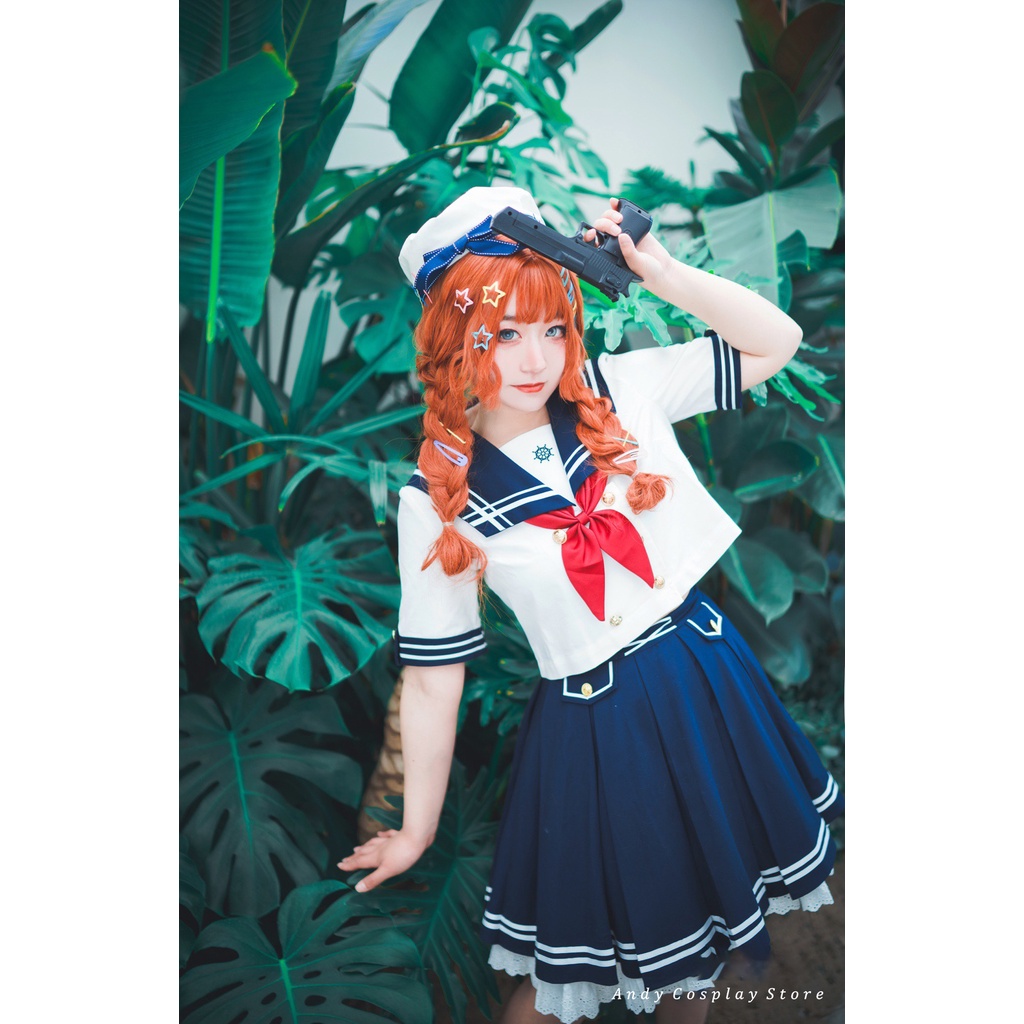 [CÓ SẴN] Wig teen/ tóc giả cam xoăn xù Aiden Alice Garden