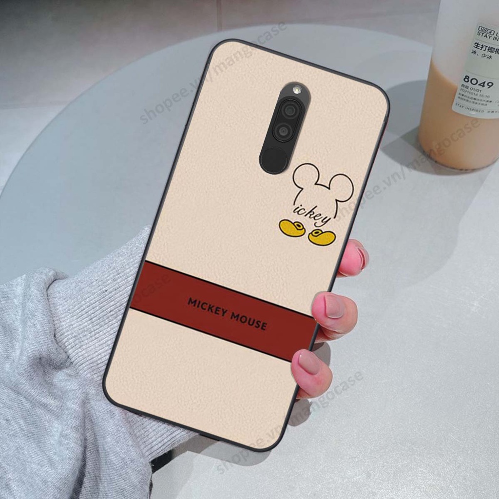 Ốp lưng Xiaomi Redmi 8 in hình happy nice, bé gấu đáng yêu