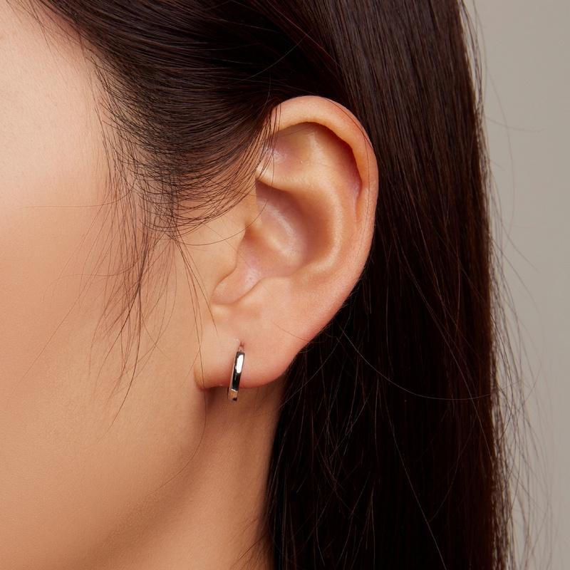 BAMOER Bông Tai Bạc 925 DạNg TròN ThờI Trang