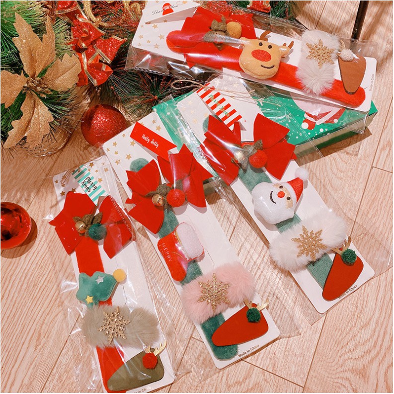 SET KẸP TÓC NOEL CHO BÉ HÀN QUỐC HÀNG CAO CẤP MIMI SHOP