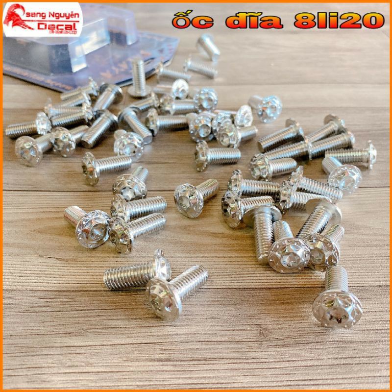 Ốc đĩa titan 8li20 salaya inox 304