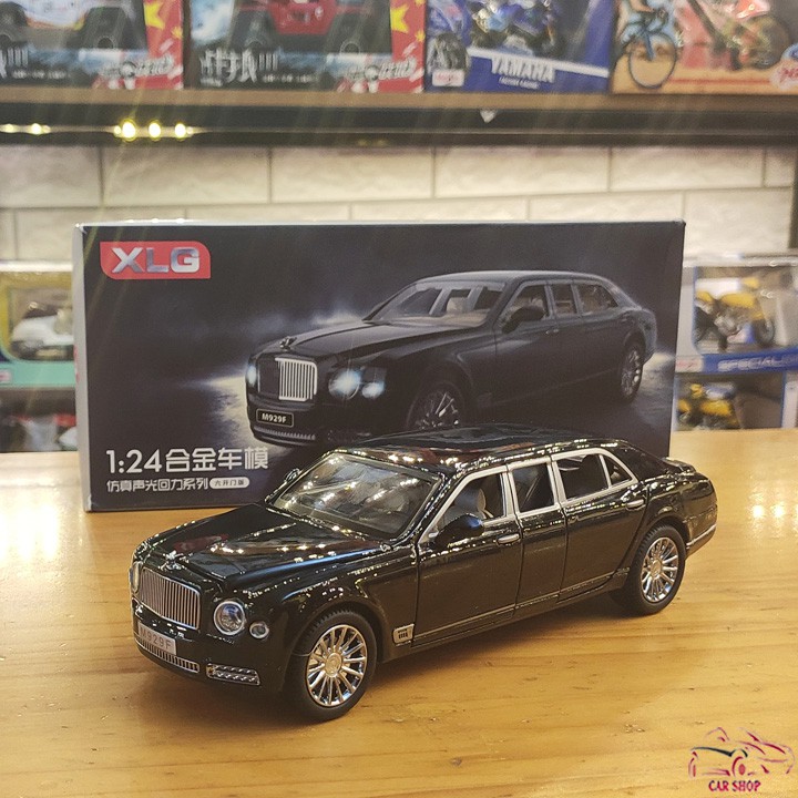 Xe mô hình hợp kim Bentley Mulsanne tỉ lệ 1:24 hãng XLG màu đen