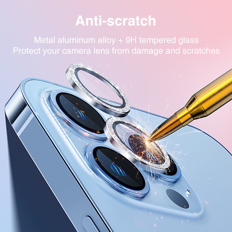 Ốp Điện Thoại Kim Tuyến Bảo Vệ Ống Kính Máy Ảnh Cho i-P Phone11 / 11Pro / 11Pro Max / 12 / 12Mini / 12Pro / 12Pro Max