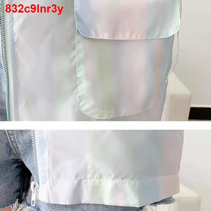 đầm xoèIce silk gradient color Áo khoác chống nắng Nhật Bản nữ mùa hè có mũ mỏng tươi mát học sinh phóng khoáng1