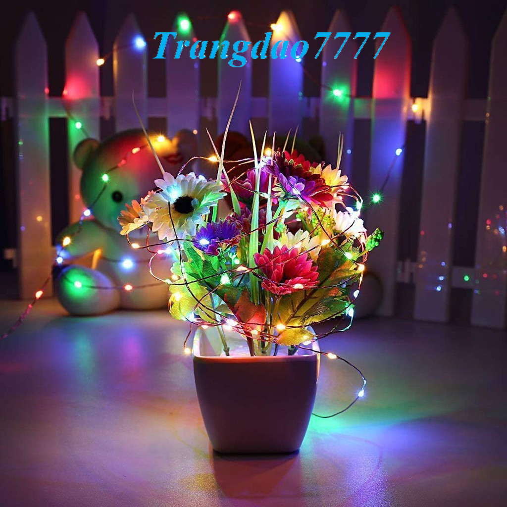 Đèn Led Xài Pin AA Không Chớp Nháy Dài 3M 30 Bóng Đèn Led Đom Đóm Fairy Light Trang Trí Decor Mô Hình Đẹp Rẻ