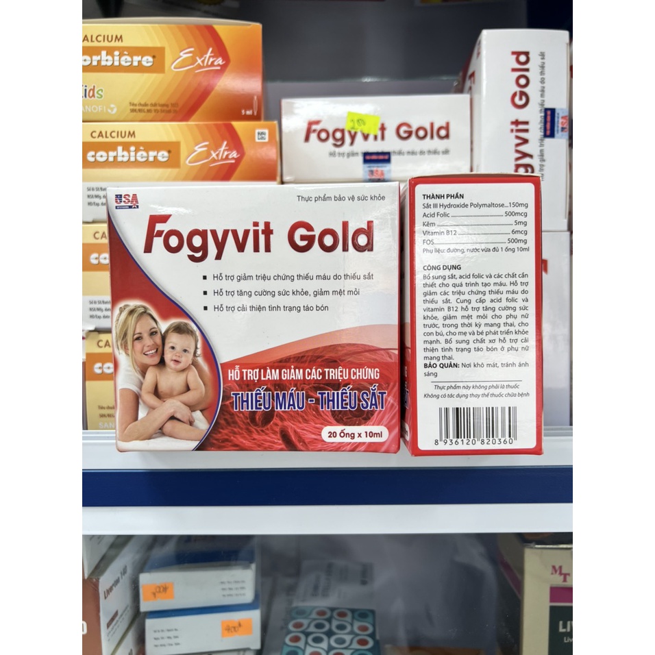 Fogyvit Gold Giảm Các Triệu Chứng Thiếu Máu Do Thiếu Sắt  Tăng Cường Sức Đề Kháng