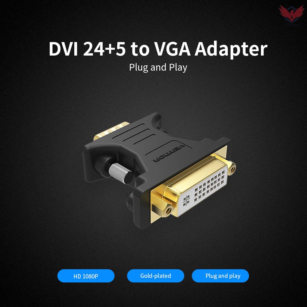 Fir VENTION DVI to VGA Adapter DVI 24+5 Female to VGA Male Converter for PC Graphic Card Displayer Projector