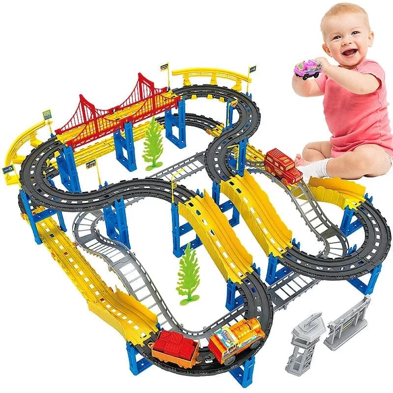 Bộ Đồ Chơi Tàu Hỏa Chạy PIN Cỡ Lớn, Đường Ray 145 Chi tiết