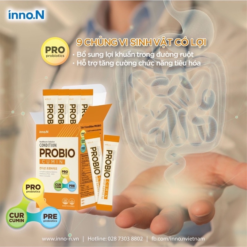 Men Vi Sinh CONDITION PROBIO - Bổ Sung Lợi Khuẩn, Tăng Cường Tiêu Hóa, Tăng Sức Đề Kháng 30 Gói