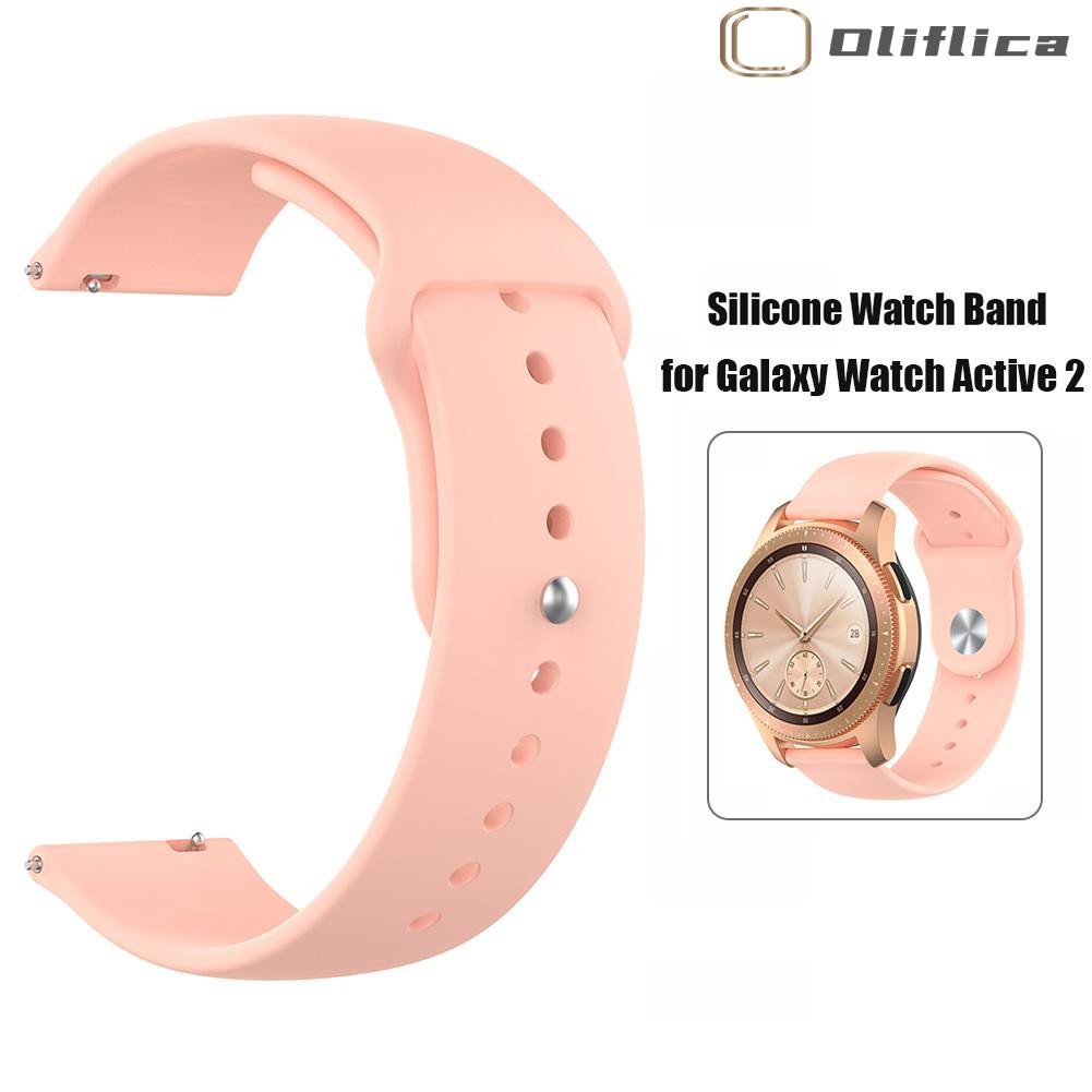 (hàng Có Sẵn) Dây Đồng Hồ Silicon 20mm Cho Samsung Galaxy Watch Active 2