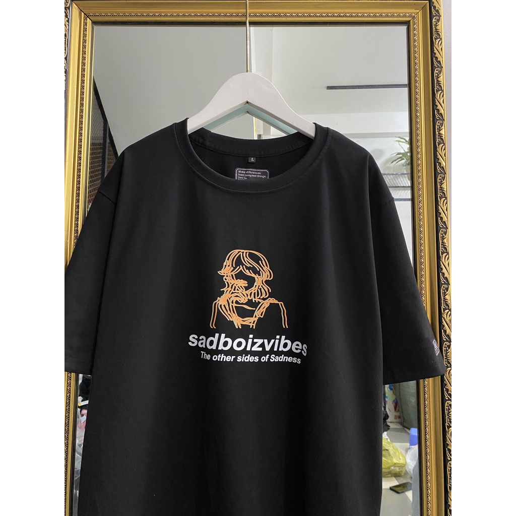 Áo Thun Tay Lỡ Sadboiz Vibes, Form rộng oversize, áo phông unisex, chất liệu Cotton Thái - KKIM Shop