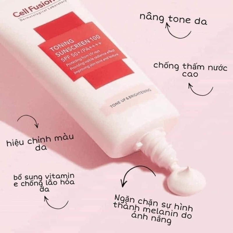 Kem chống nắng Cell Fusion C Hồng Nâng Tông