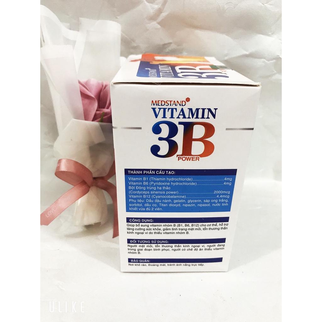 Viên uống bổ thần kinh Vitamin 3B, giúp bổ sung Vitamin nhóm B cho cơ thể, hỗ trợ tăng cường sức khỏe, giảm mệt mỏi