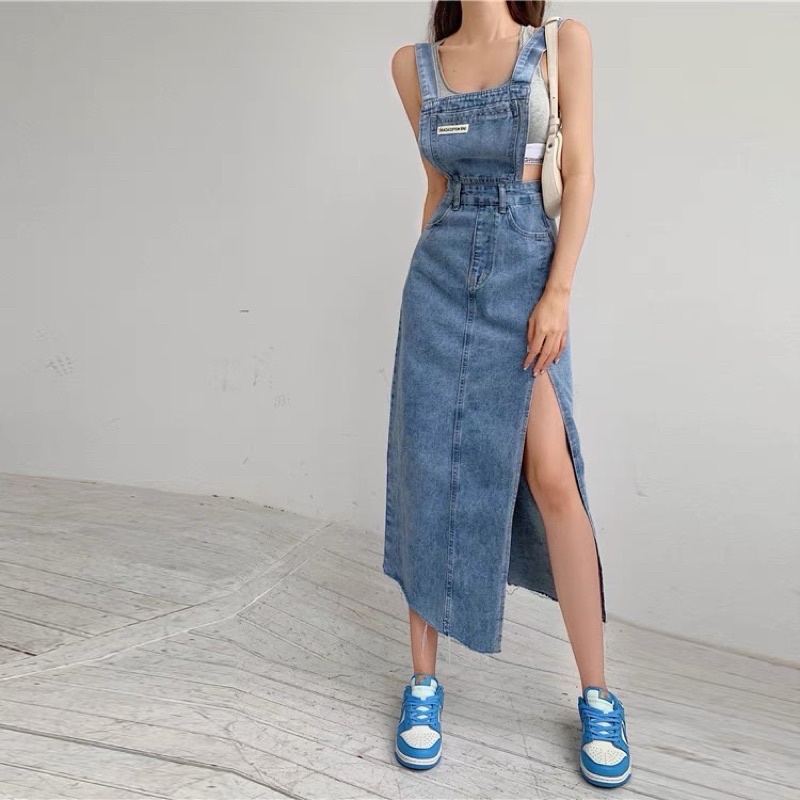 Váy yếm bò ( denim )