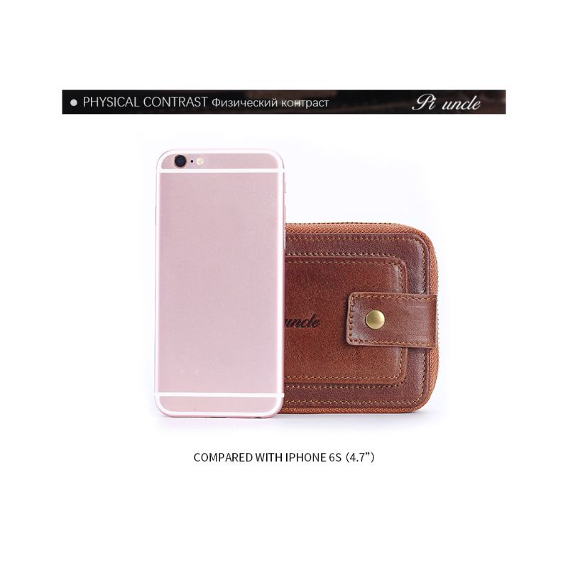 Ví Da PU Có Khóa Kéo Đựng Thẻ Tiện Lợi Cho Nam