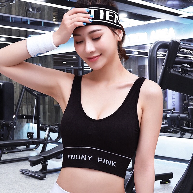 [ New Trend Áo Bra Gym/Yoga Fnuny Pink