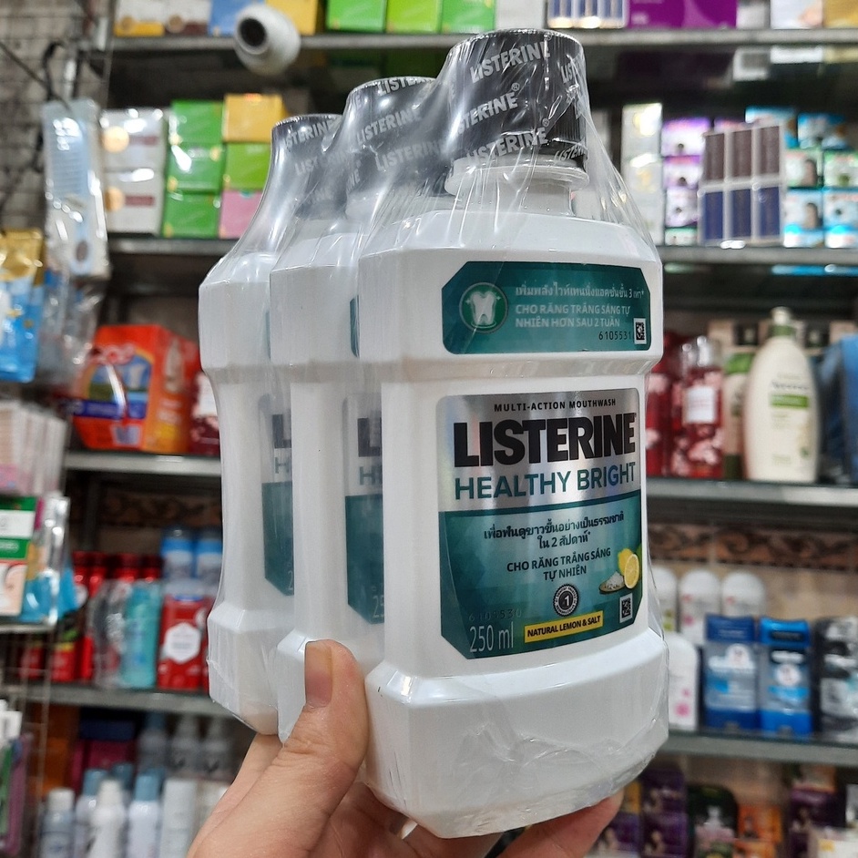 Combo 3 chai nước súc miệng làm trắng răng LISTERINE® HEALTHY BRIGHT 250ml