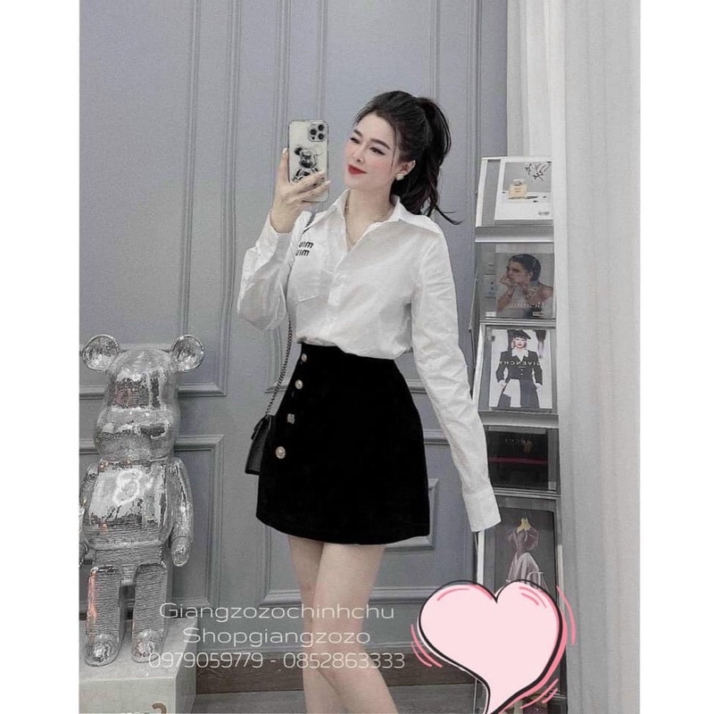 Áo Sơ Mi Trắng Cổ Đức MiuMiu
