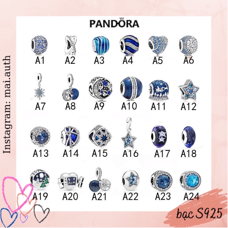 Hạt charm bảng A đeo tay