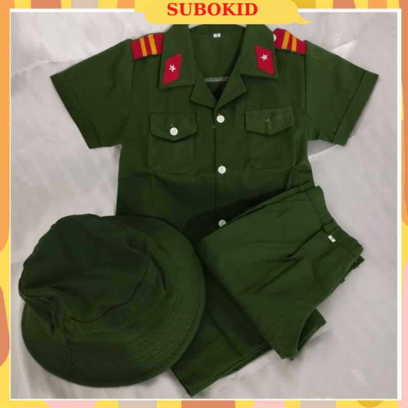 Quần Áo Bo Đoi Trẻ Em Quần Dài Tay Ngắn Tặng Kèm Nón Bèo