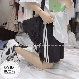 Quần Đùi Rót Ba Sọc ( Quần Short Unisex Nữ)