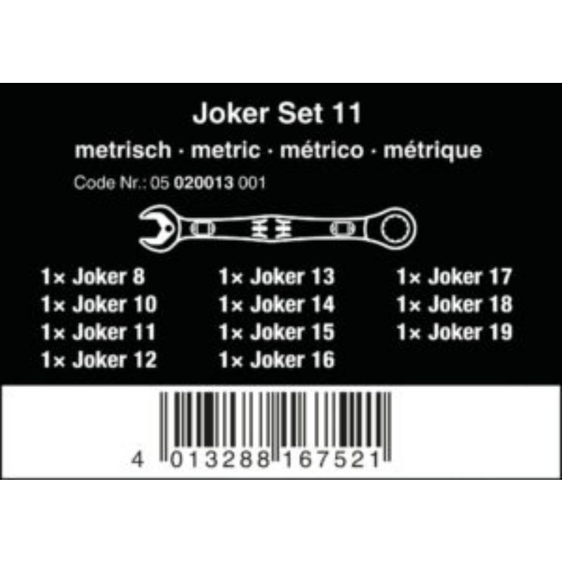 Bộ Cờ Lê Wera Joker 6000 Vòng Tự Động 11 Cây - Hàng Chính Hãng từ Đức