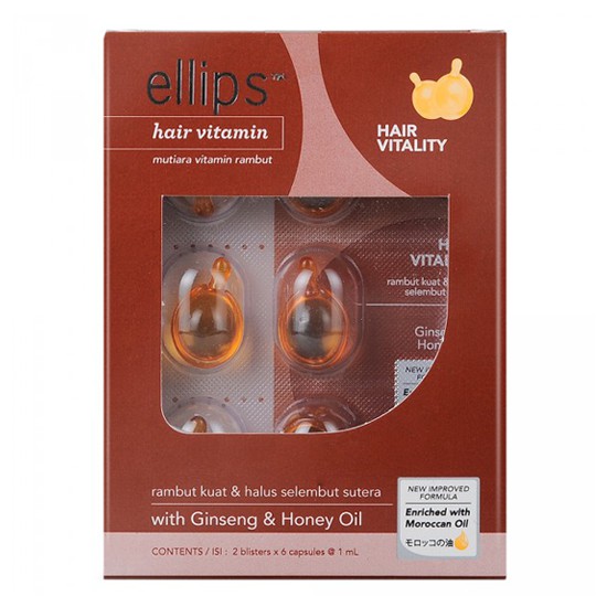 Serum Dưỡng Tóc Ellips Hair Vitamin (Hộp 2 Vĩ x 6 Viên)