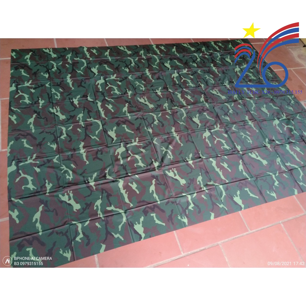 Tấm mưa nilon , tấm bạt trải đi phượt dã ngoại in loang loại mới mẫu 2020 kích thước 2m2*1m6
