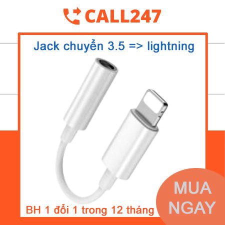 [Tặng 1 Khẩu Trang ] Jack Chuyển Đổi Tai Nghe 3.5 Sang Lightning Iphone 7, 7plus, 8, 8plus , X - Tai nghe