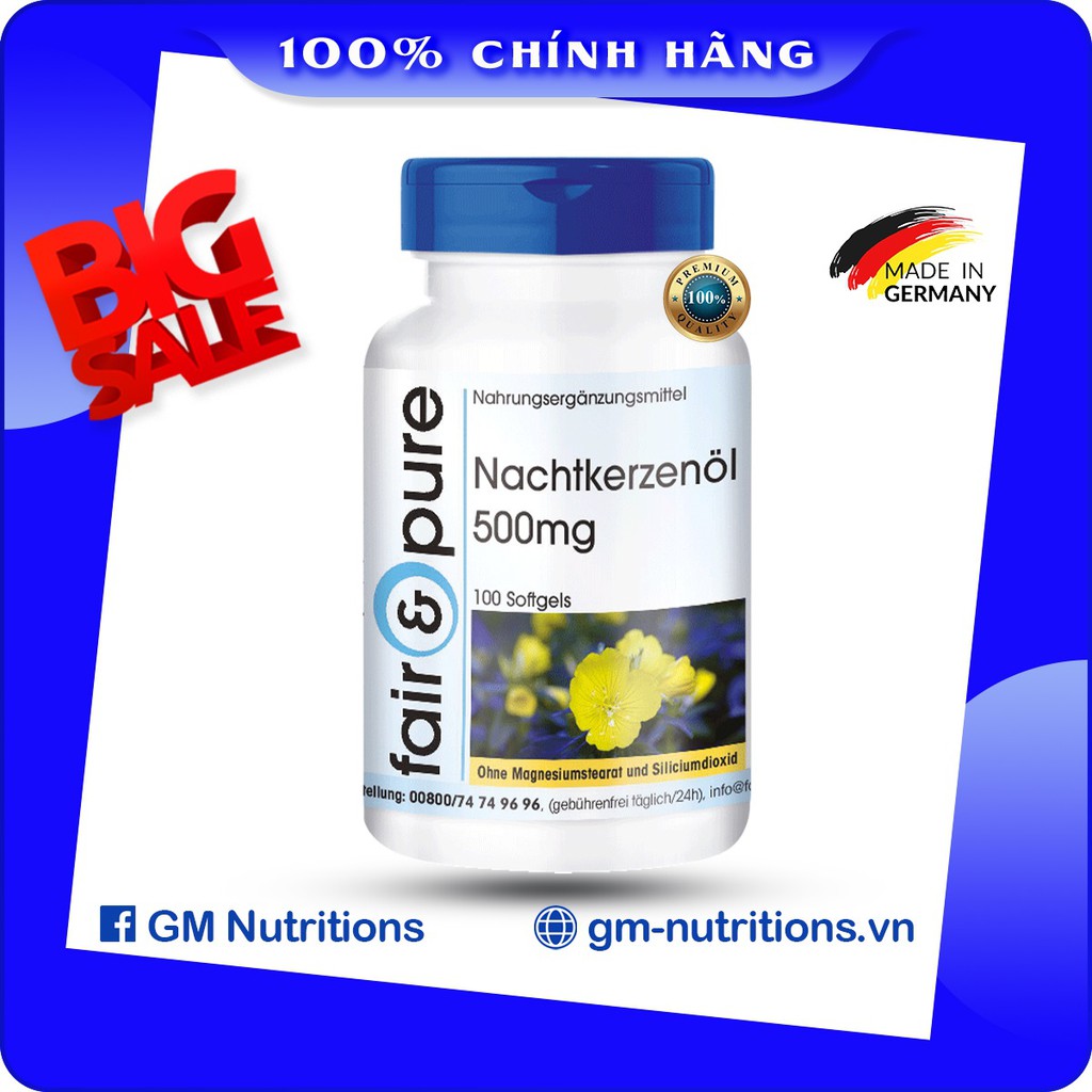 Viên uống tinh dầu hoa anh thảo Nachtkerzenol Fair & Pure Đức 100 viên