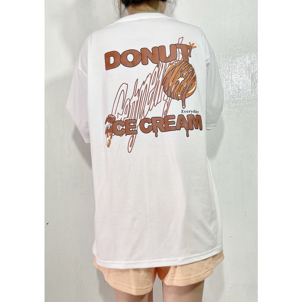 Áo Thun Tay Lỡ Unisex DONUT Vải Tici Form Rộng- Unisex_2022