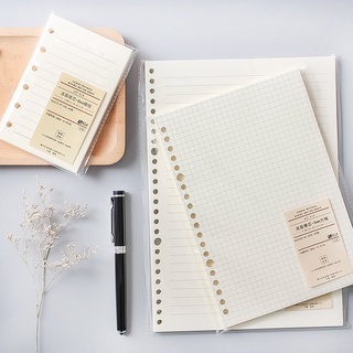Ruột sổ còng giấy refill 20 26 lỗ A5 B5 kẻ vuông ngang chấm sổ planner trang trí bullet journal - Tadaa Gifts