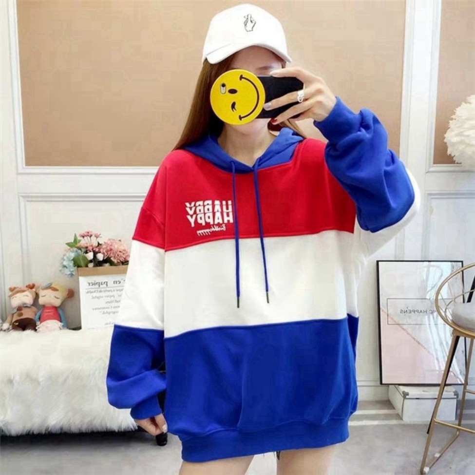 Áo Hoodie khoác nỉ unisex nam nữ KN18 phối sọc ngang 3 màu kiểu dáng Hàn Quốc form unisex