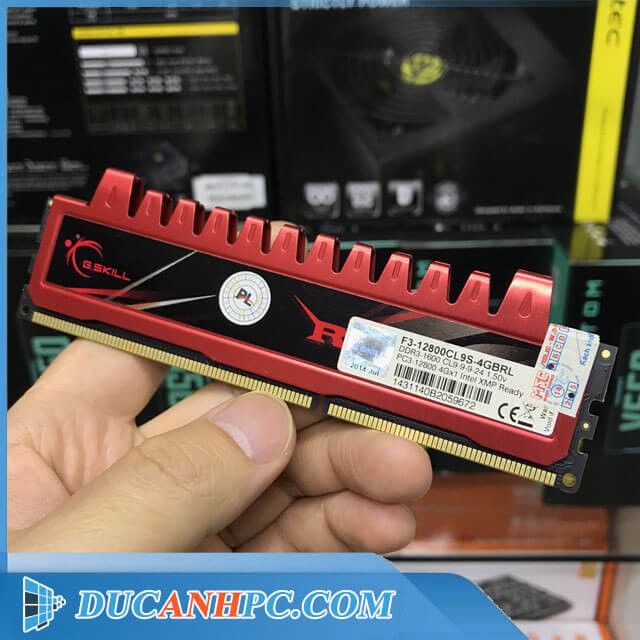 Ram DDR3 4GB G.Skill RIPJAWS Buss 1600 -  Tản nhiệt thép bus - Bảo hành 3 tháng