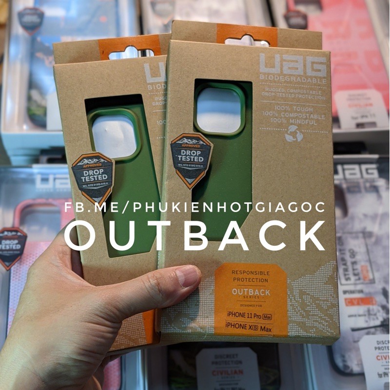 (Sẵn VN) Ốp lưng chống sốc UAG BIODEGRADABLE OUTBACK Iphone 13 Pro max / 13 Pro / 13 / 12 Promax / 12 / 11 / XR