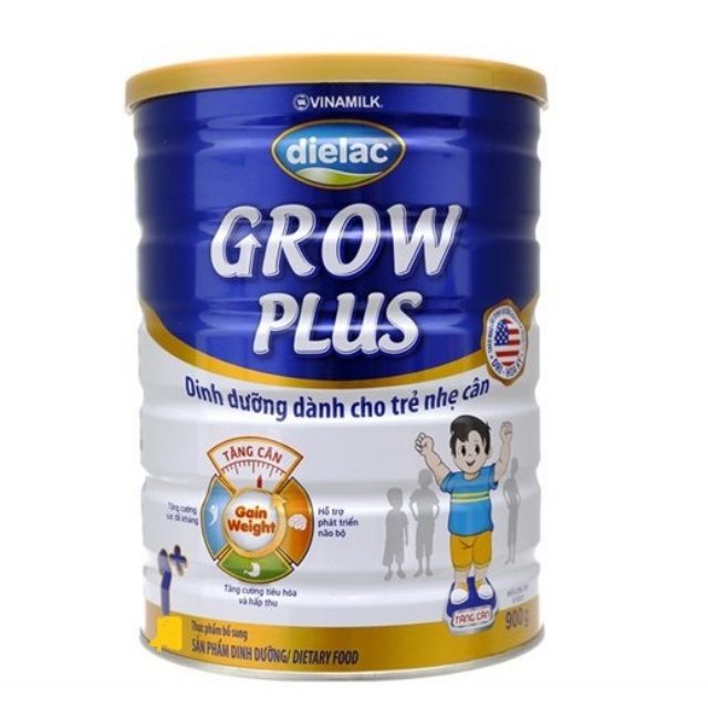 Sữa bột Dielac Grow Plus Xanh 1+ (900g)
