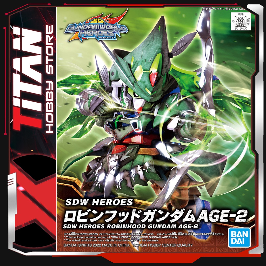 Mô hình lắp ráp Gunpla SD War HEROES ROBINHOOD GUNDAM AGE-2 Bandai Japan
