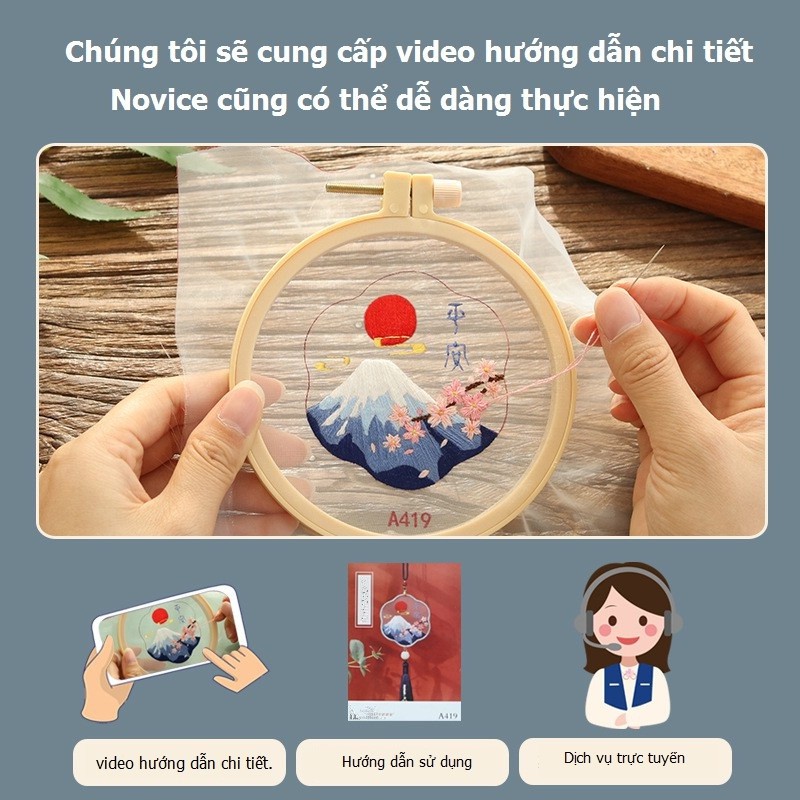Sản Phẩm Mới/Bộ Phụ Kiện Tự Thêu Làm Móc Gắn Dây Cổ Điển Hình Cỏ/ Lá Dành Cho Nữ