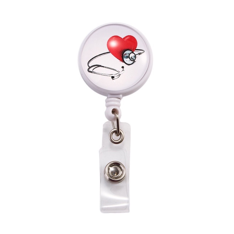 Móc, Kẹp Đeo Thẻ Bảng Tên YoYo Dây Rút Co Giãn loại Cao Cấp kèm Túi Đựng - Mẫu mã đa dạng