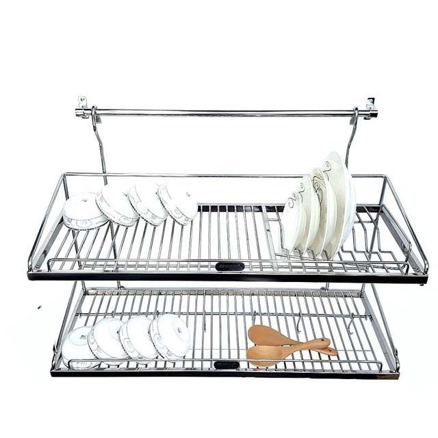 [ GIÁ TẠI XƯỞNG ] Kệ Úp Chén Bát, Kệ Úp Chén Dĩa Inox, Kệ Úp Chén Bát Treo Tường 2 Tầng Inox 304