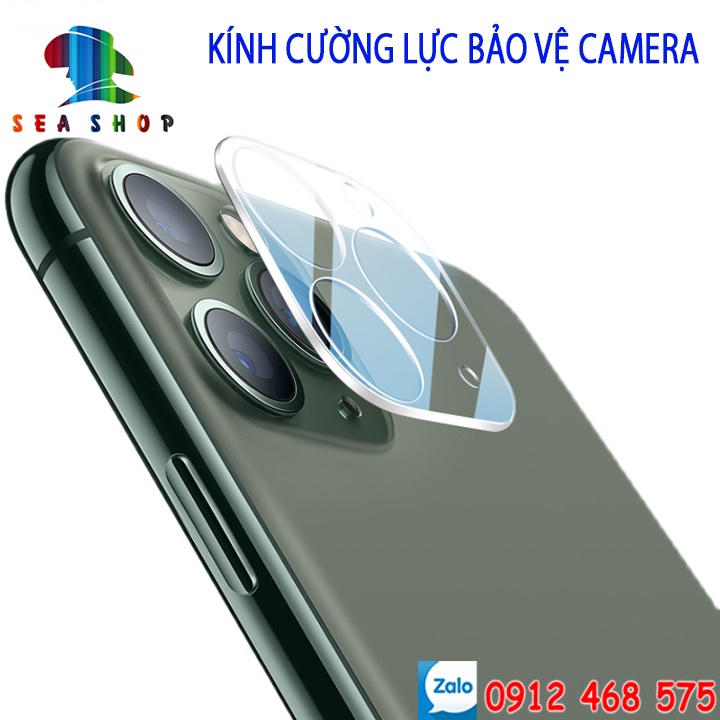 [TẶNG KÈM MIẾNG LAU] Kính cường lực bảo vệ camera iPhone 11, 12, 13 Pro Max, 13 Mini - Kính cường lực 9D - 21D