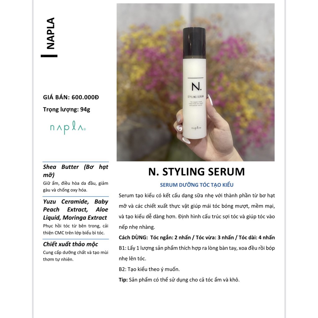 Serum tạo kiểu NAPLA N. STYLING SERUM 94g chính hãng