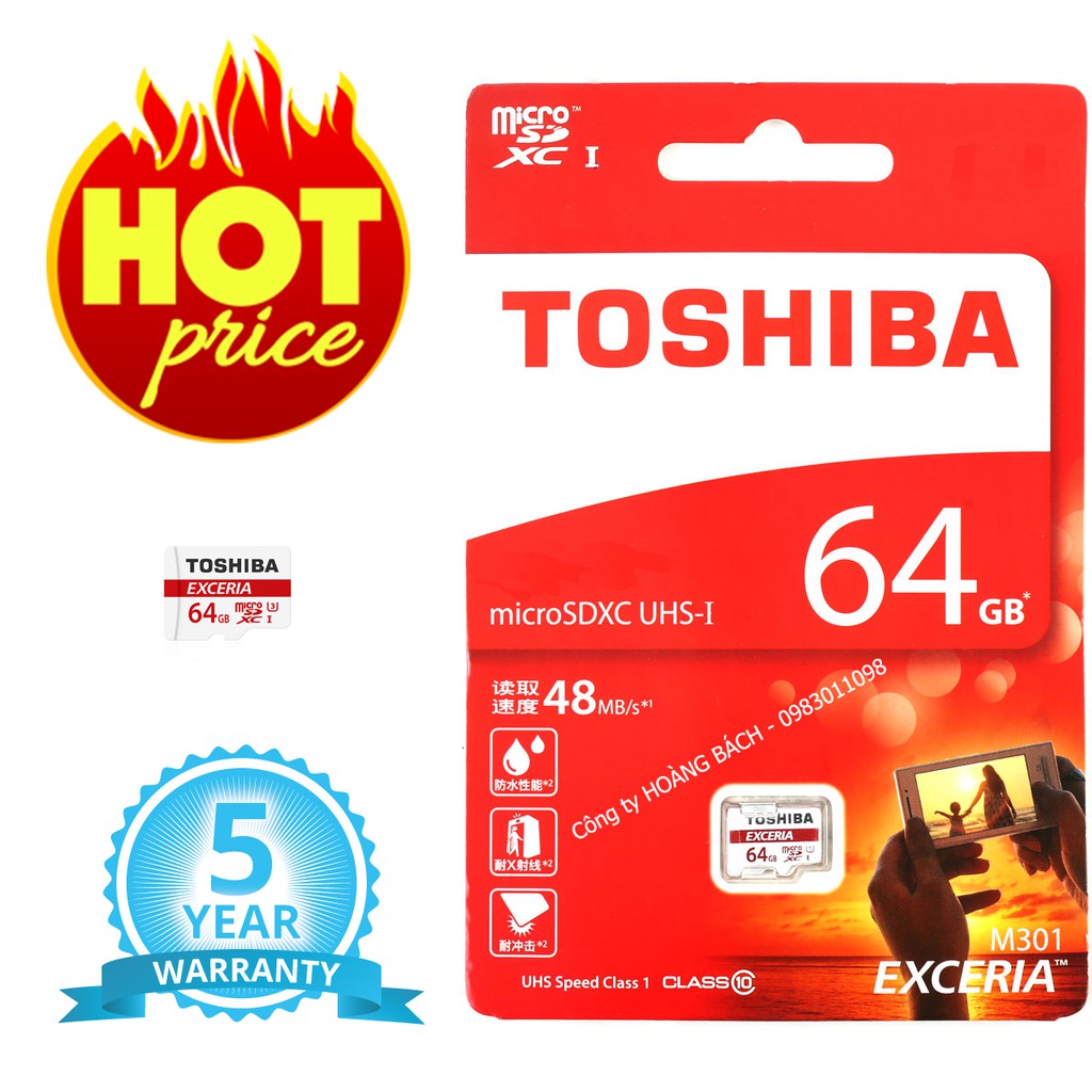 Thẻ nhớ Toshiba 64GB - Micro SDXC Toshiba Exceria 64GB