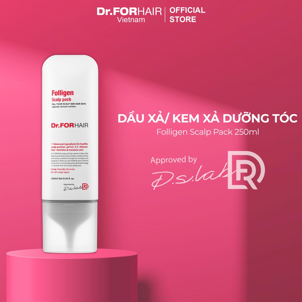 Dầu Xả Dr.FORHAIR Folligen Scalp Pack 250ml Cung Cấp Độ Ẩm Cho Tóc Khô Xơ, Phục Hồi Ngăn Giảm Rụng Tóc
